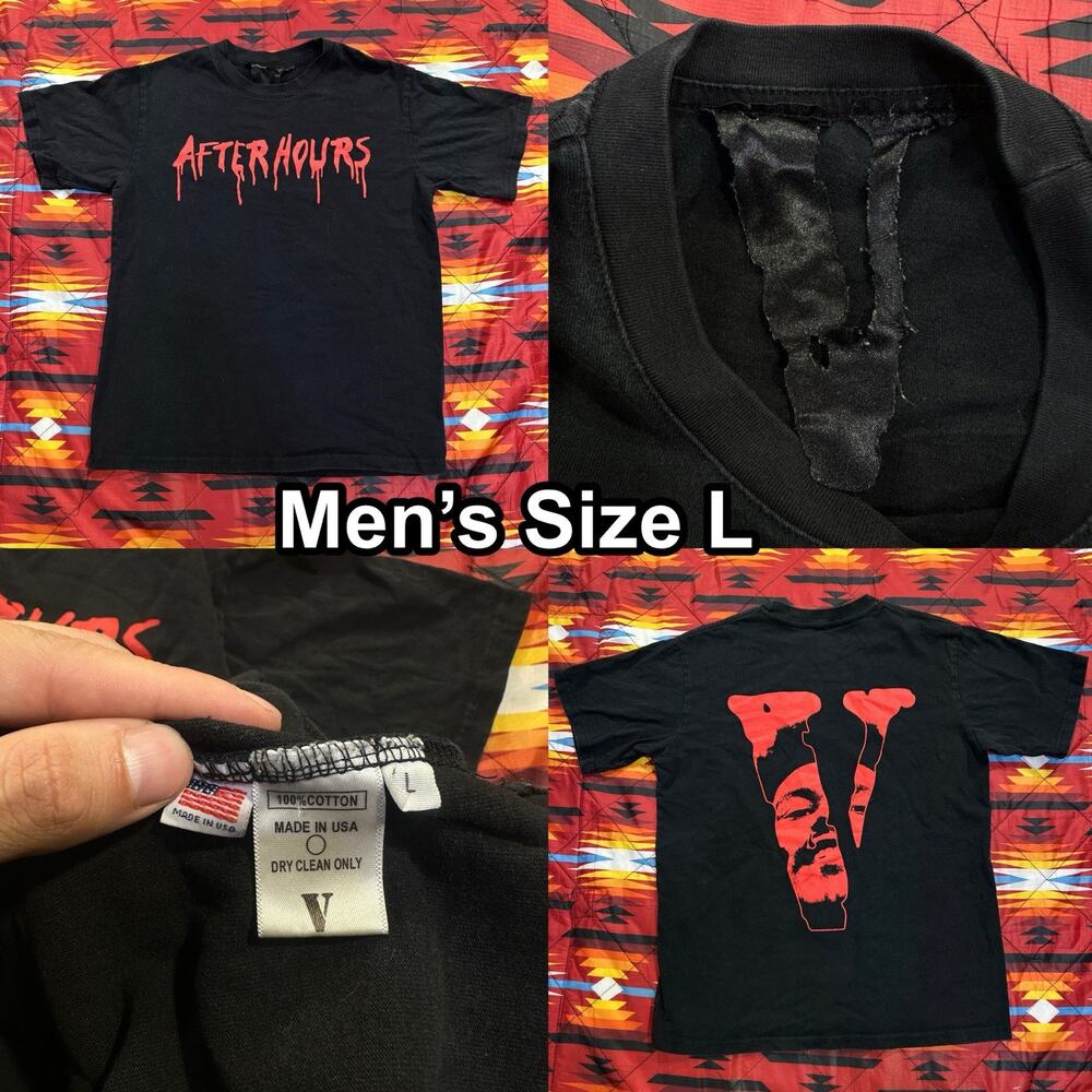 VLONE x XO The Weeknd After Hours Black T-Shirt Men’s Size Large